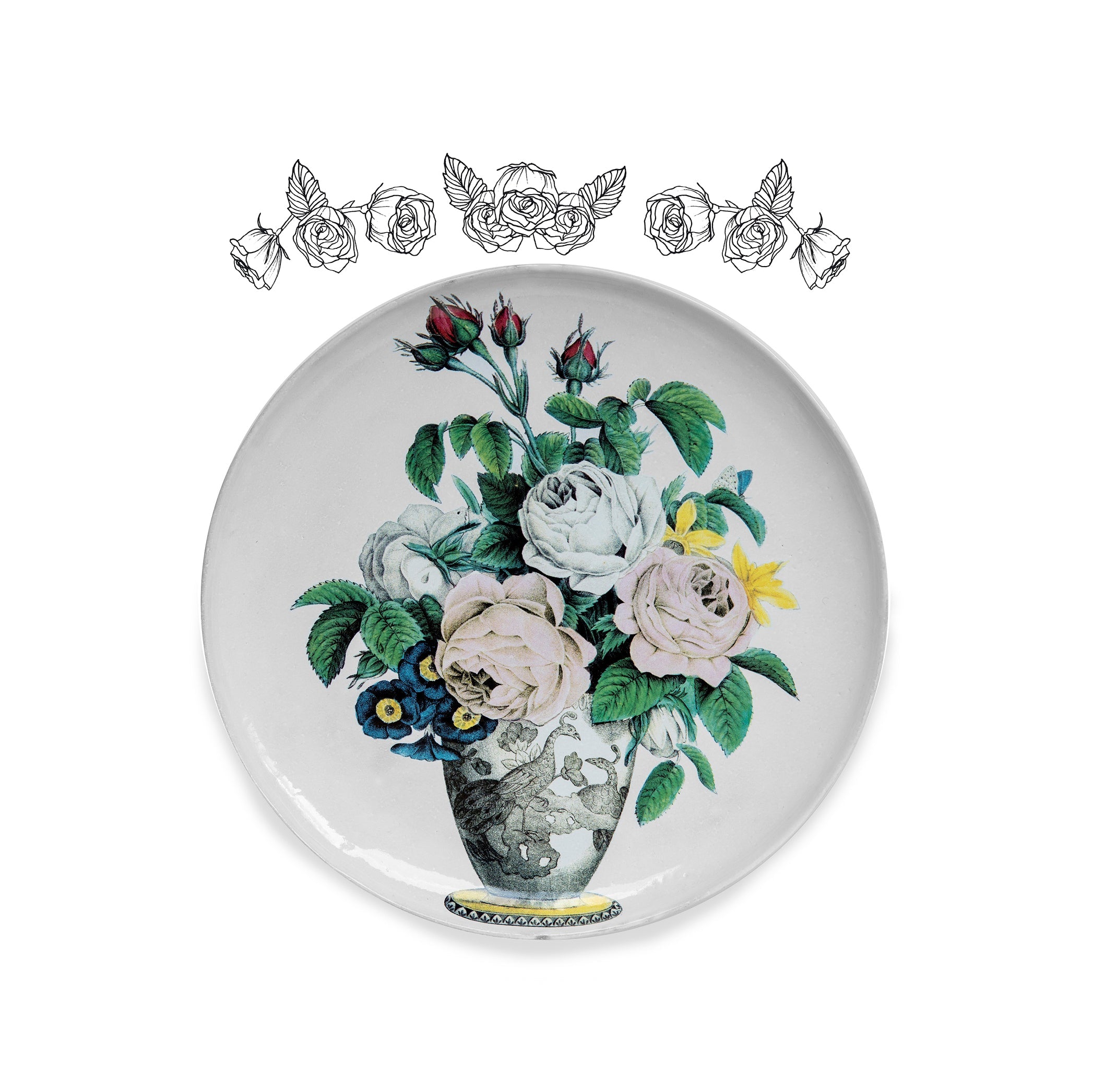 Large Bouquet Plate by Astier de Villatte, 30cm