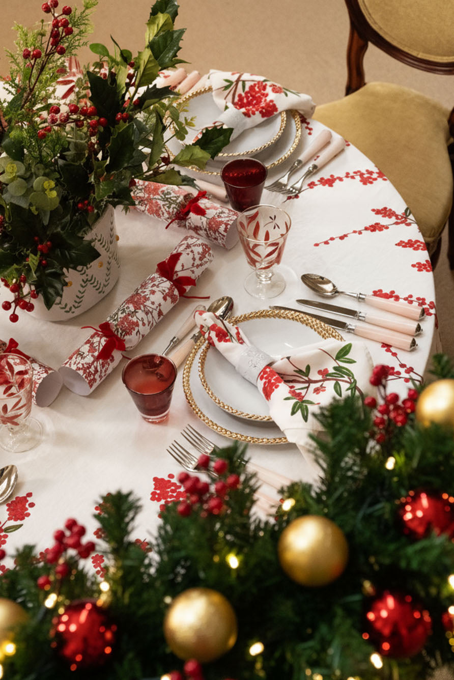 'Les Airelles' Linen Napkin, 50x50cm