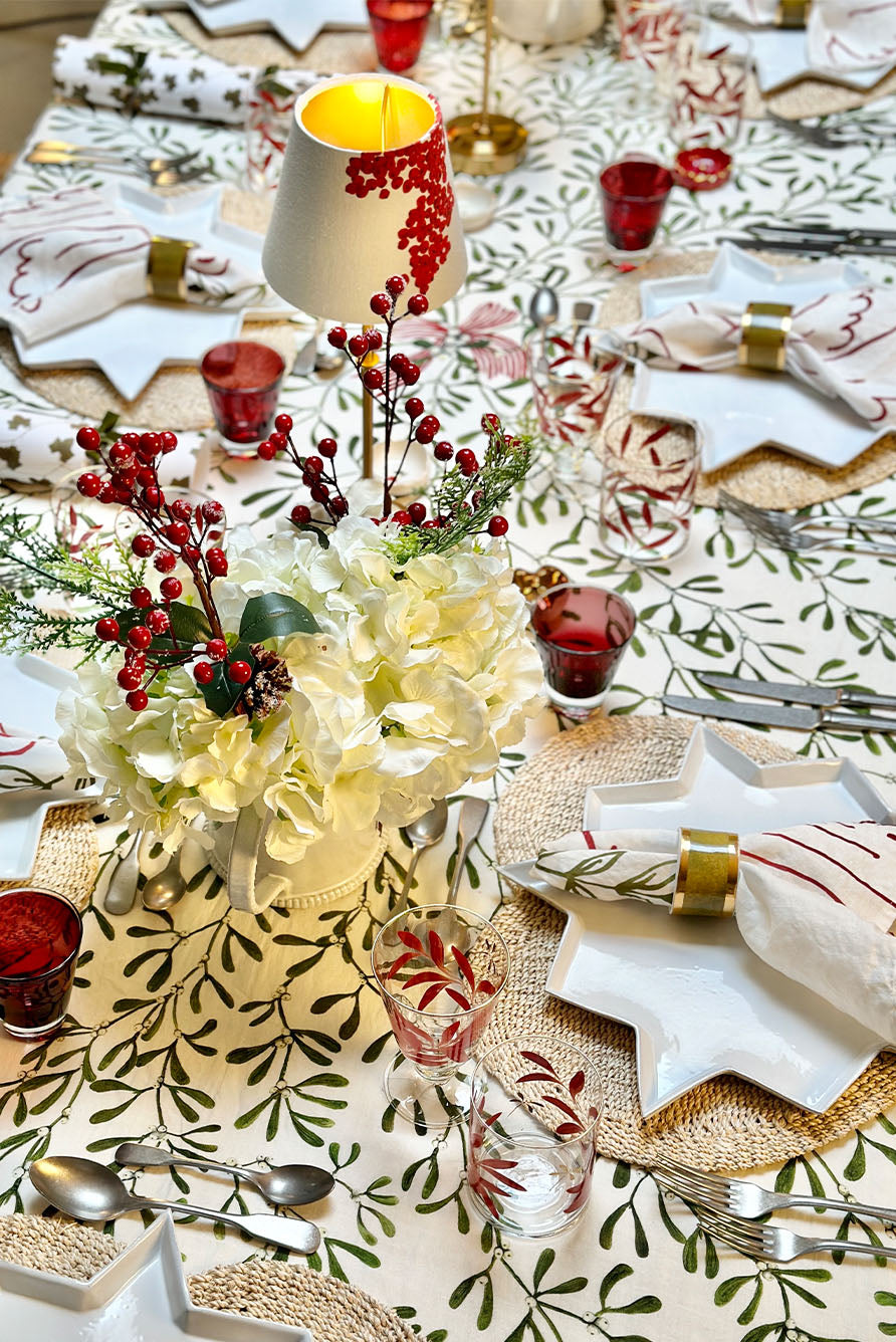 'Les Airelles' French Drum Lampshade with Golden Lining, 13cm