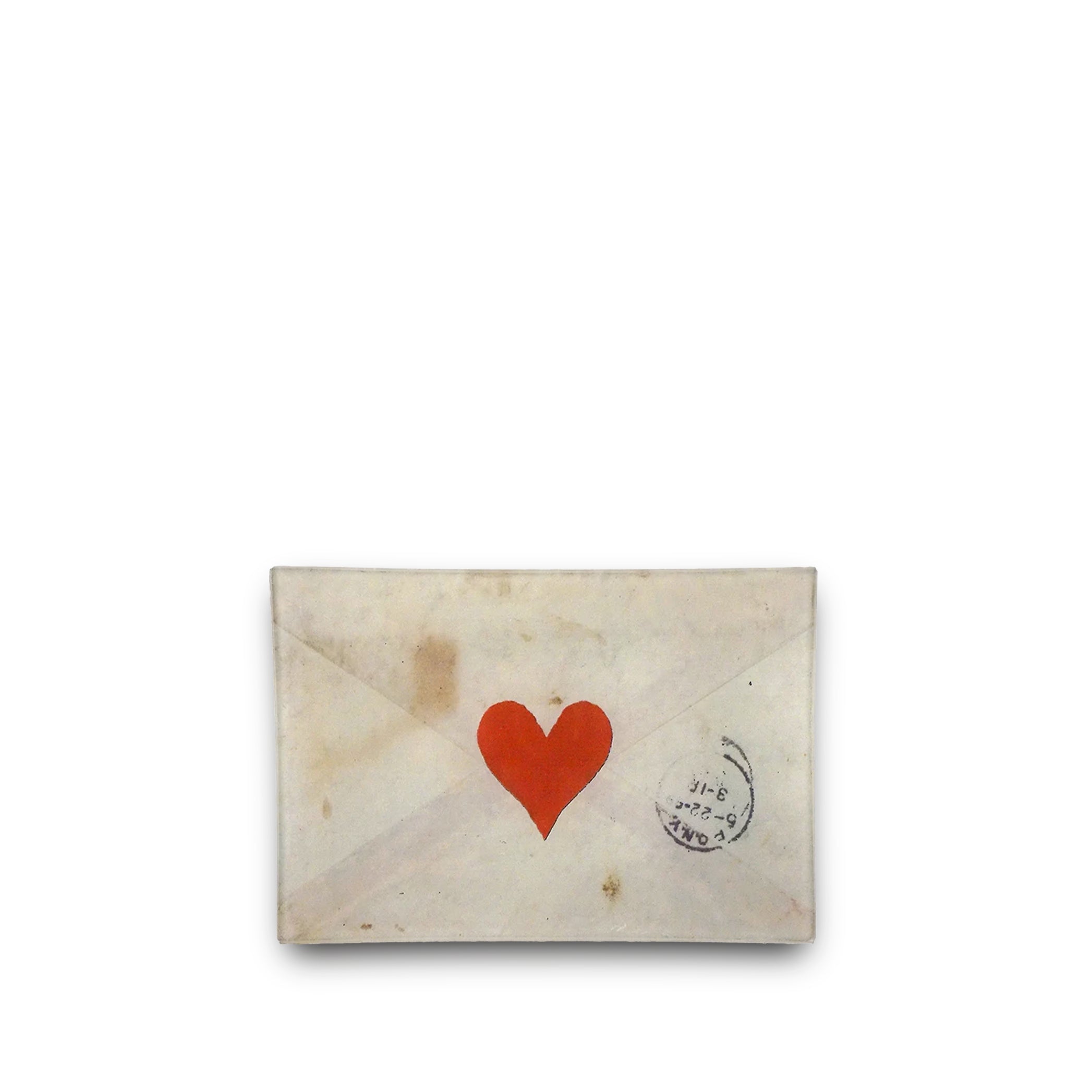 John Derian Love Letter Heart Mini Tray, 11.5 x 16.5cm