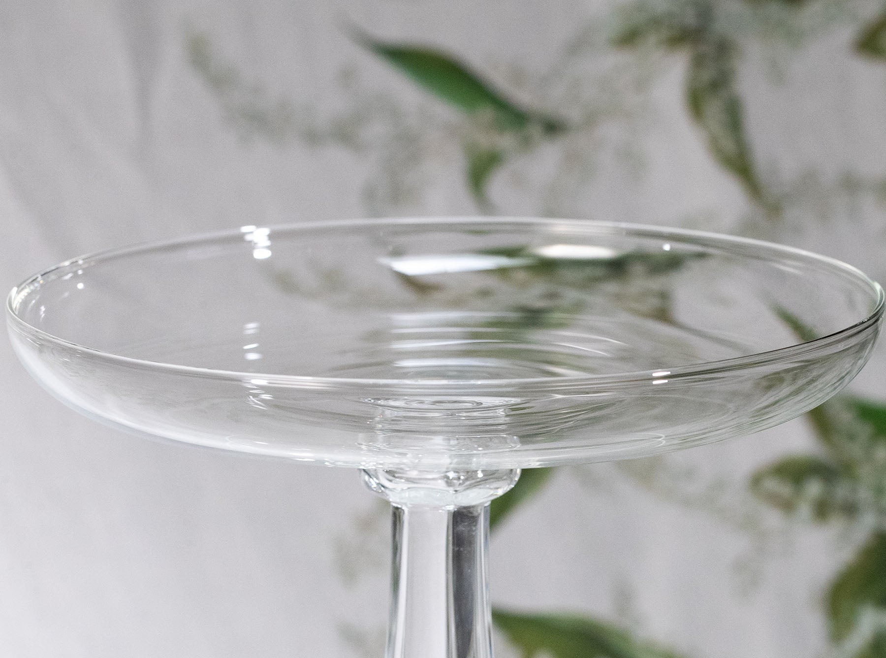 Luna Clear Handblown Glass 2 Level Cake Stand, 40cm