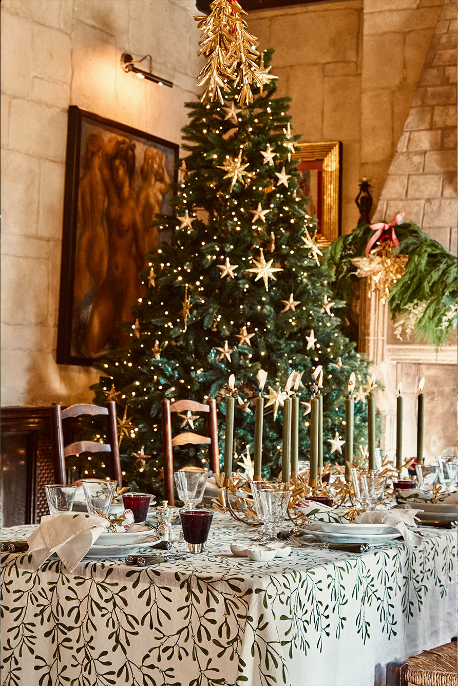 Scalloped Dinner Plate With Olive Green Double Rim, 28cm