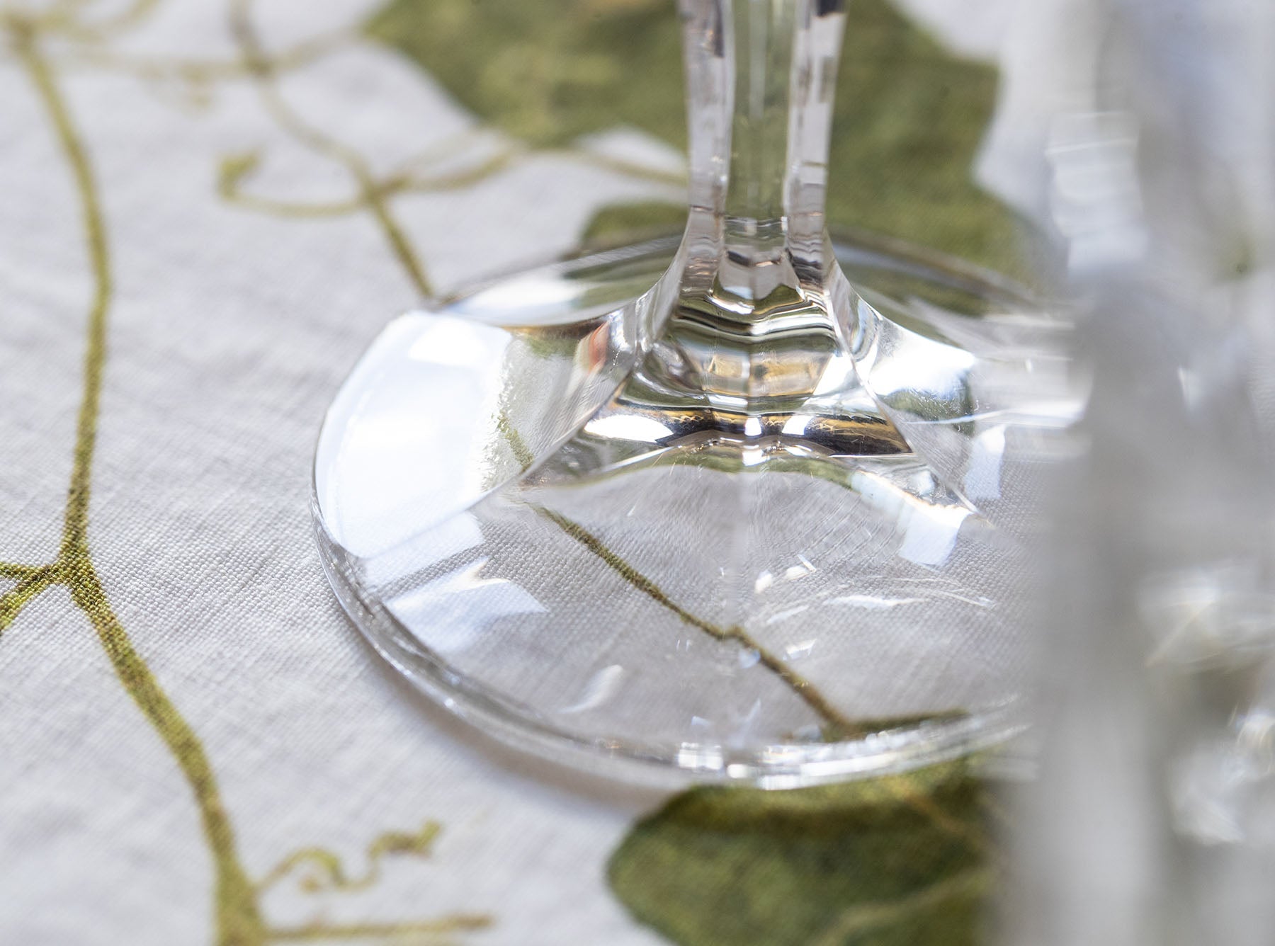 Crystal Faceted Ball Stem Champagne Coupe