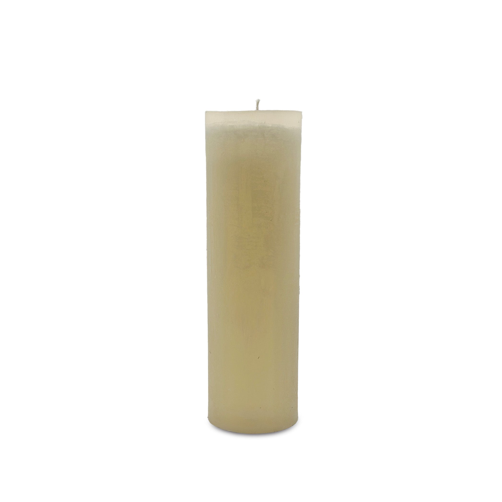 Melting Wax Effect Ivory Pillar Candle, 22cm
