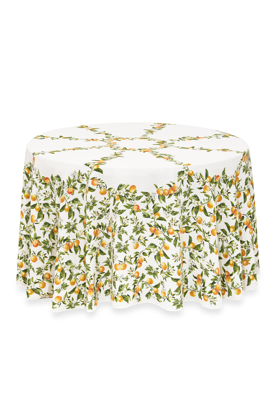 L'Orangerie Round Linen Tablecloth, 260cm