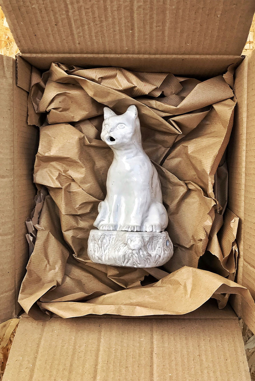 Setsuko Cat Incense Burner by Astier de Villatte, 20.5cm