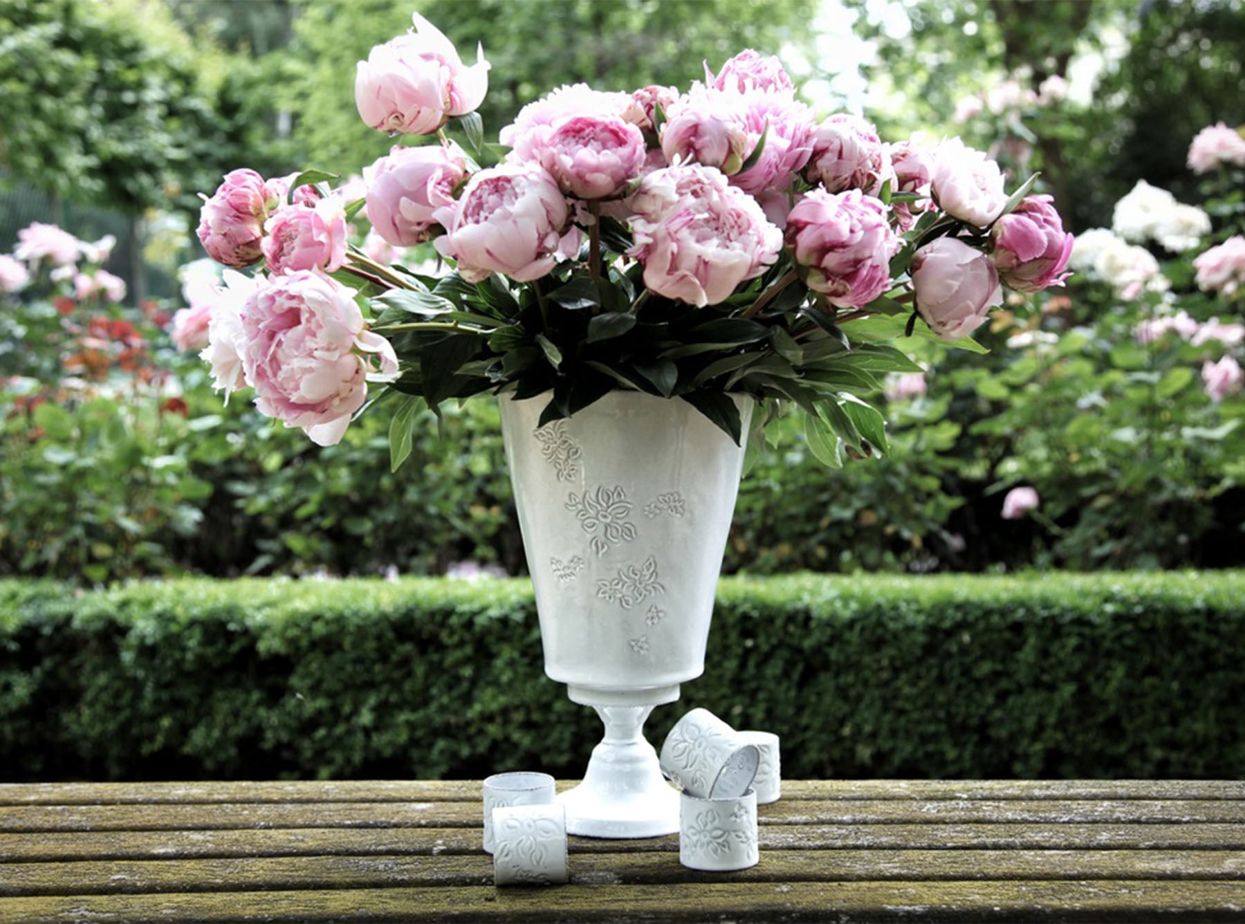 Astier de Villatte x Summerill & Bishop Vase with Falling Flower, 31cm