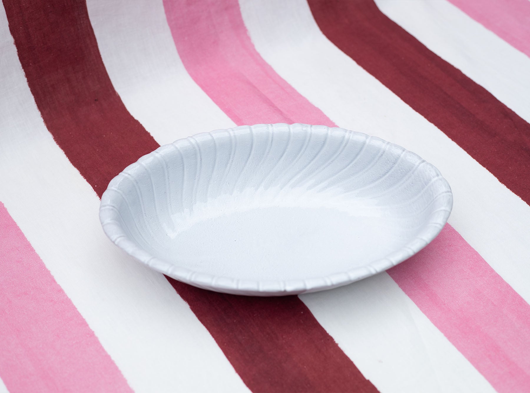 Peggy Ceramic Oval Fruit Stand by Astier de Villatte, 31cm