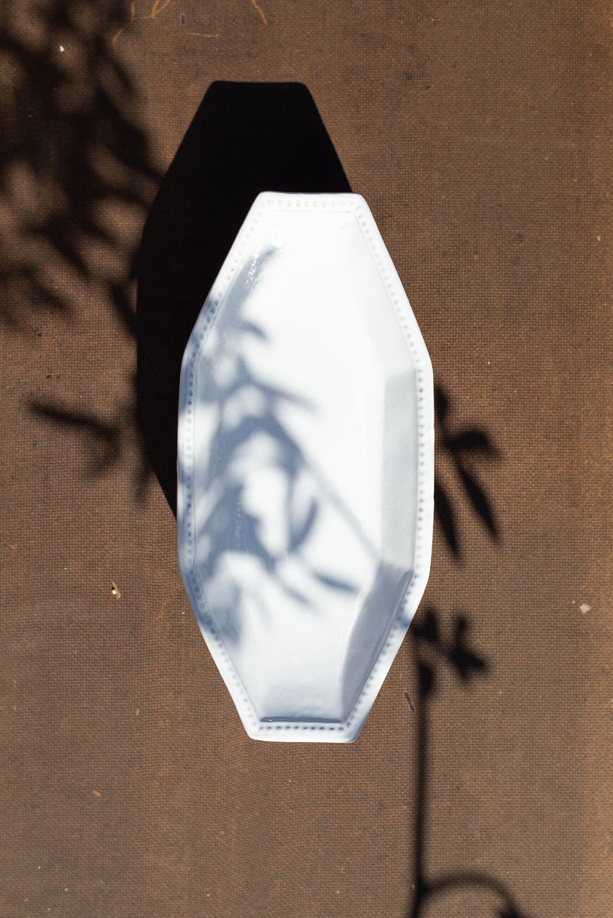 Perles Octogonal Fruit Stand by Astier de Villatte, 25 x 11.5 x 10cm
