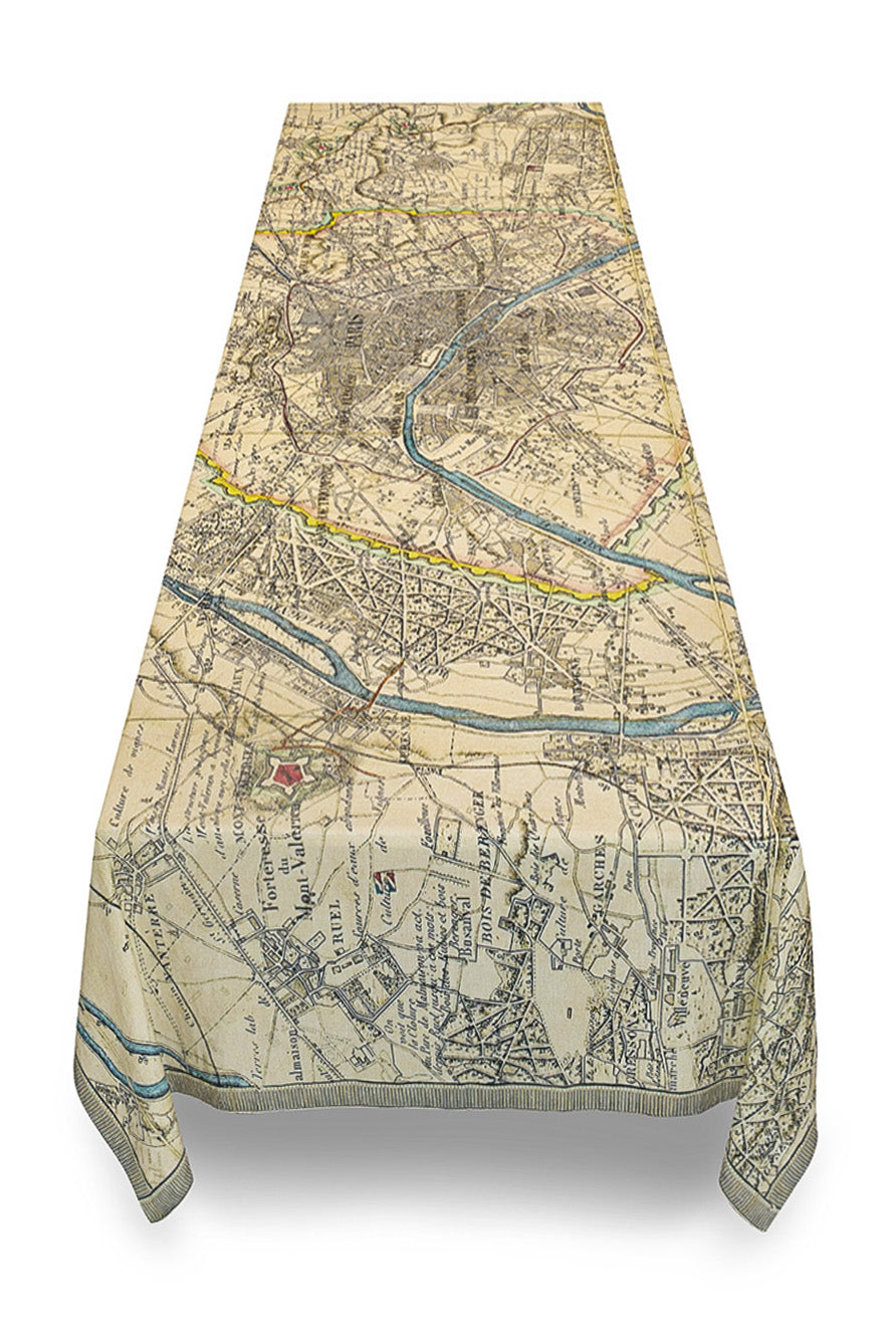 'Paris Map' Linen Tablecloth