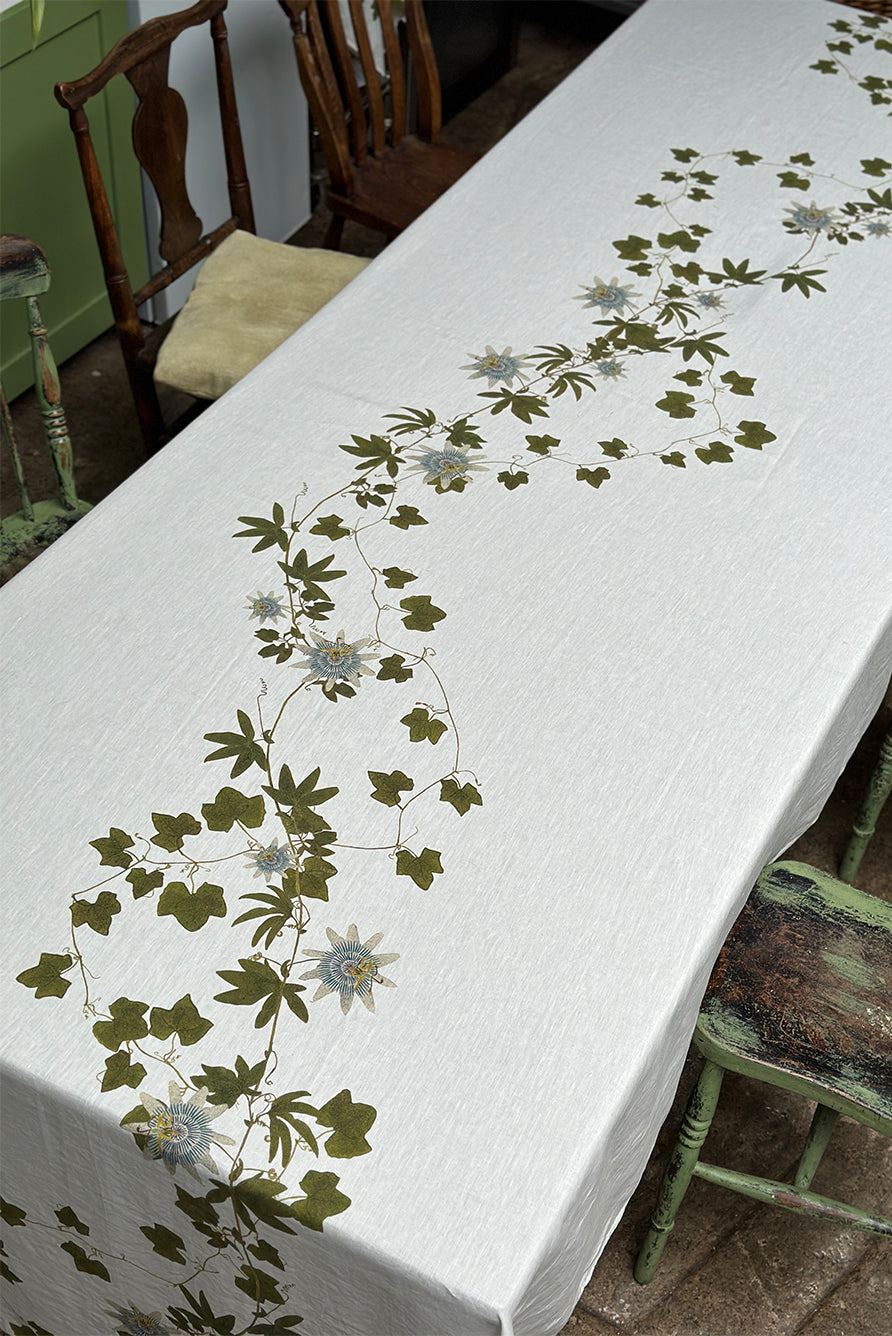 'Passiflora' Linen Tablecloth