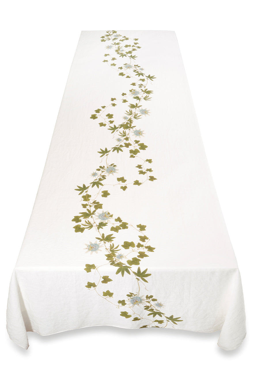 'Passiflora' Linen Tablecloth