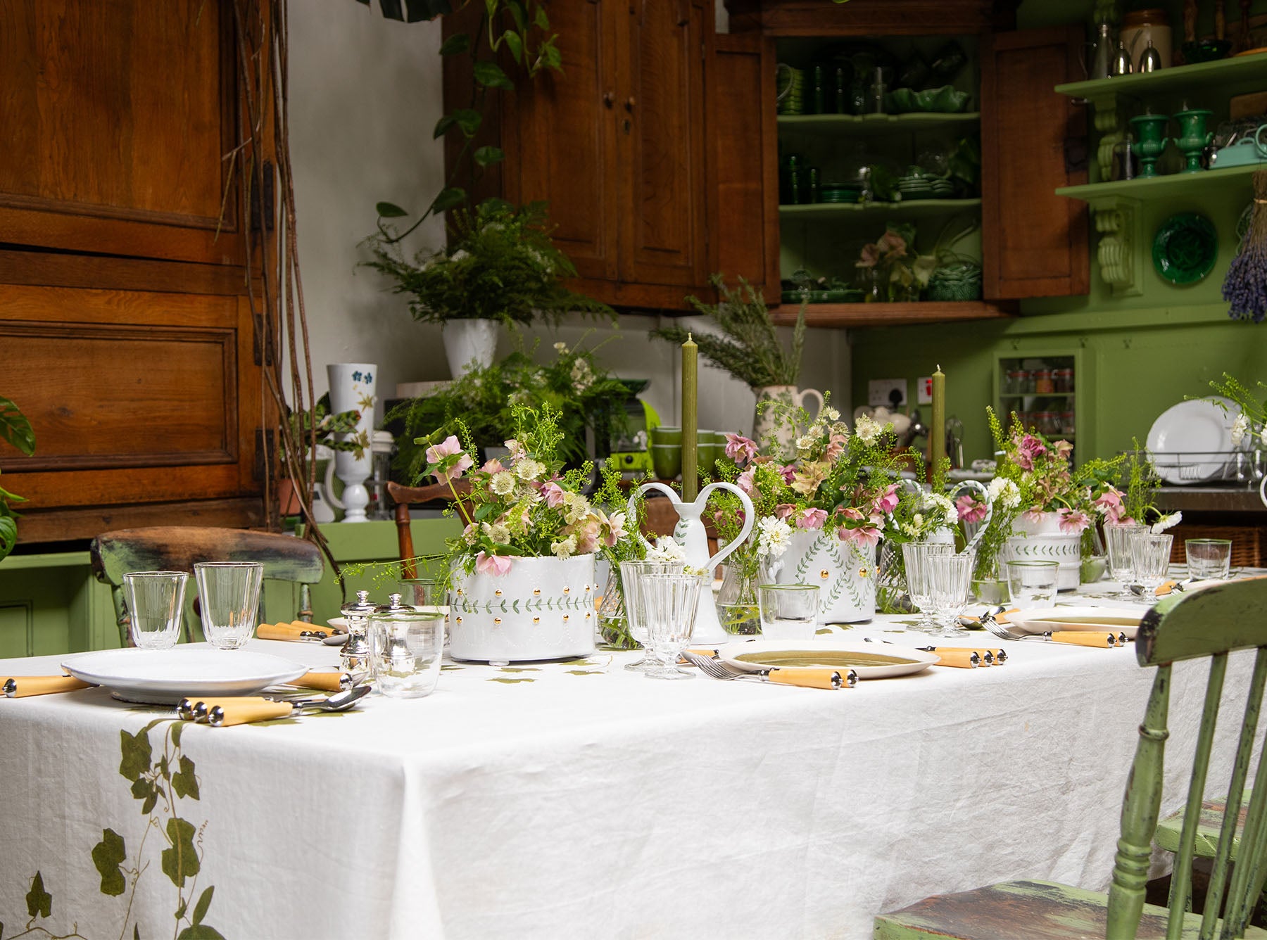 'Passiflora' Linen Tablecloth