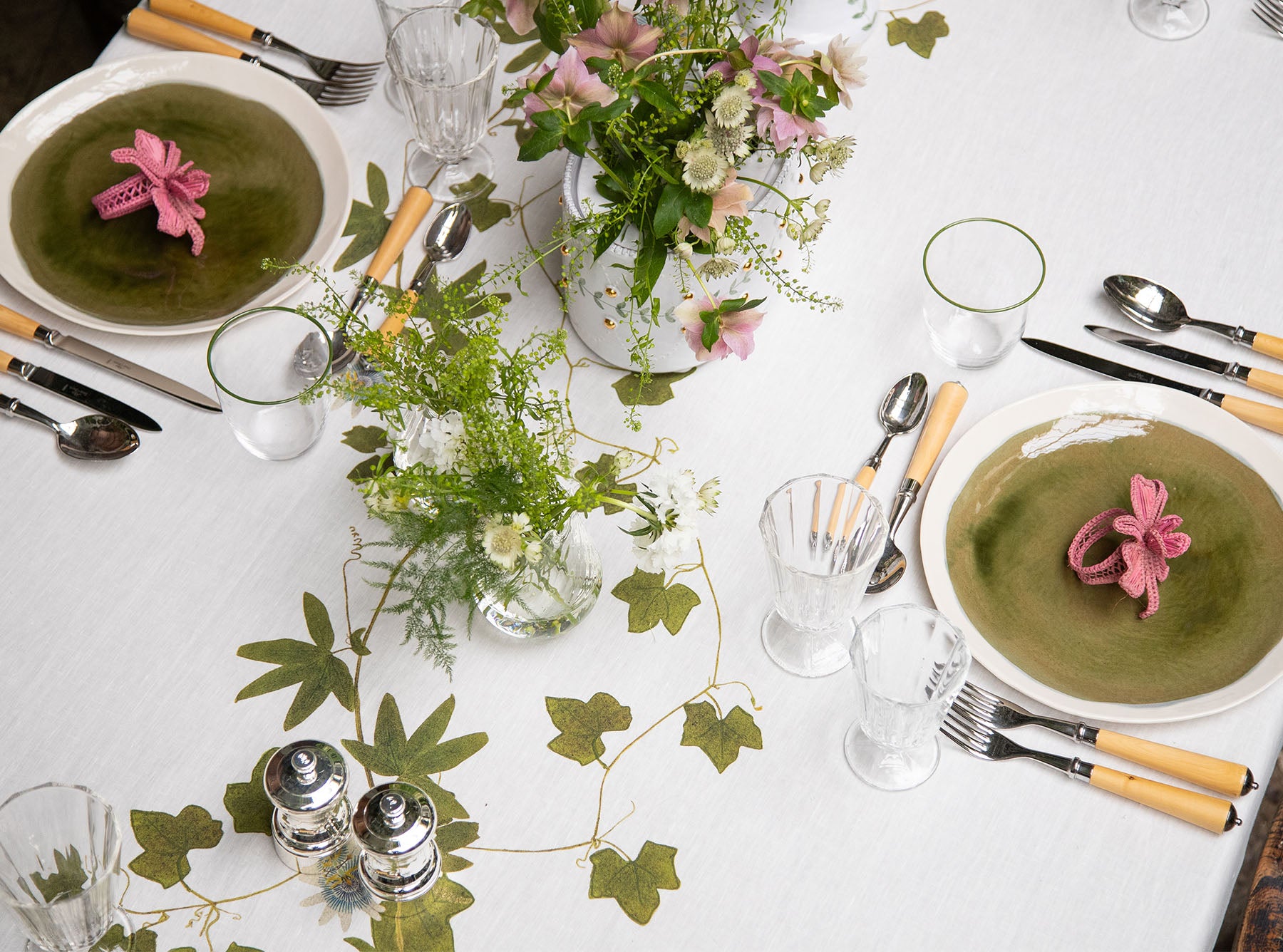 'Passiflora' Linen Tablecloth