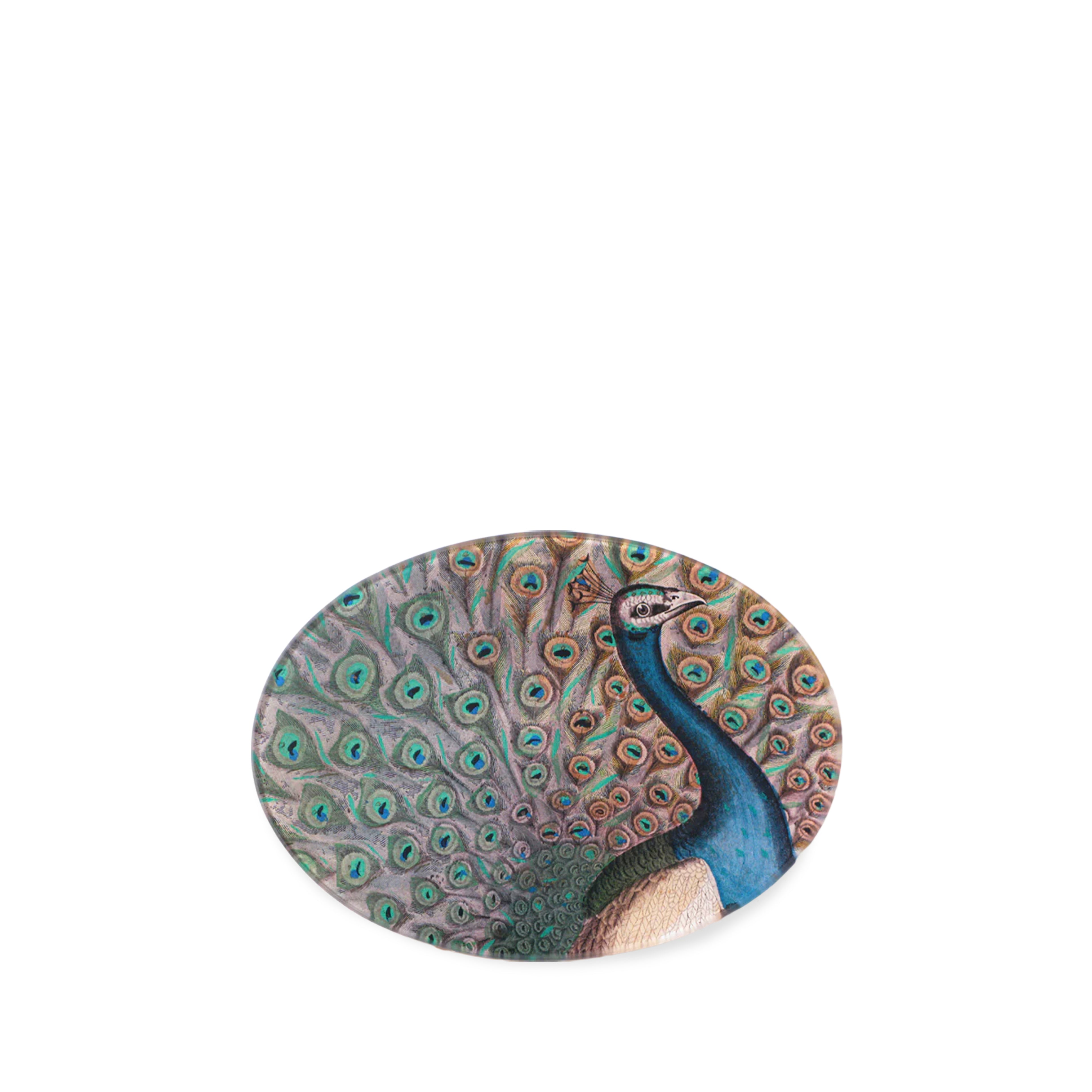 John Derian 'Peacock Flourish' Oval Decorative Platter, 13 x 18cm