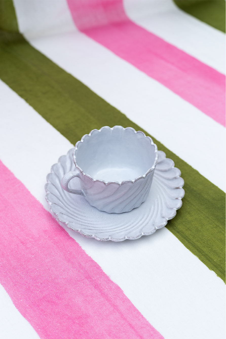 Peggy Scalloped Low Cereal Bowl by Astier de Villatte, 13cm