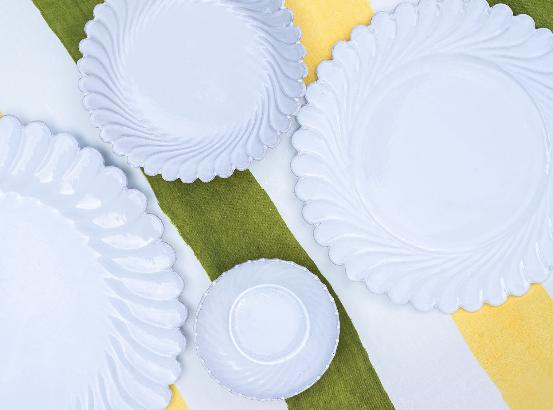 Peggy Scalloped Low Cereal Bowl by Astier de Villatte, 13cm