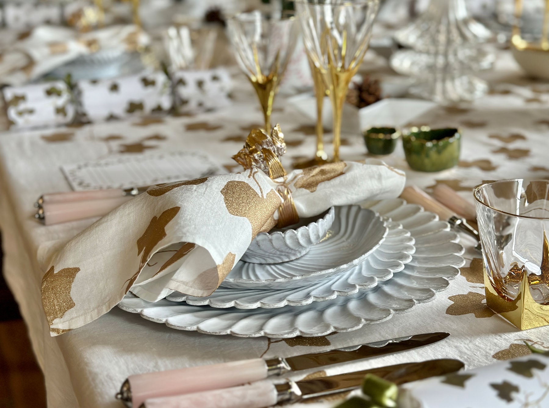 Peggy Scalloped Low Cereal Bowl by Astier de Villatte, 13cm