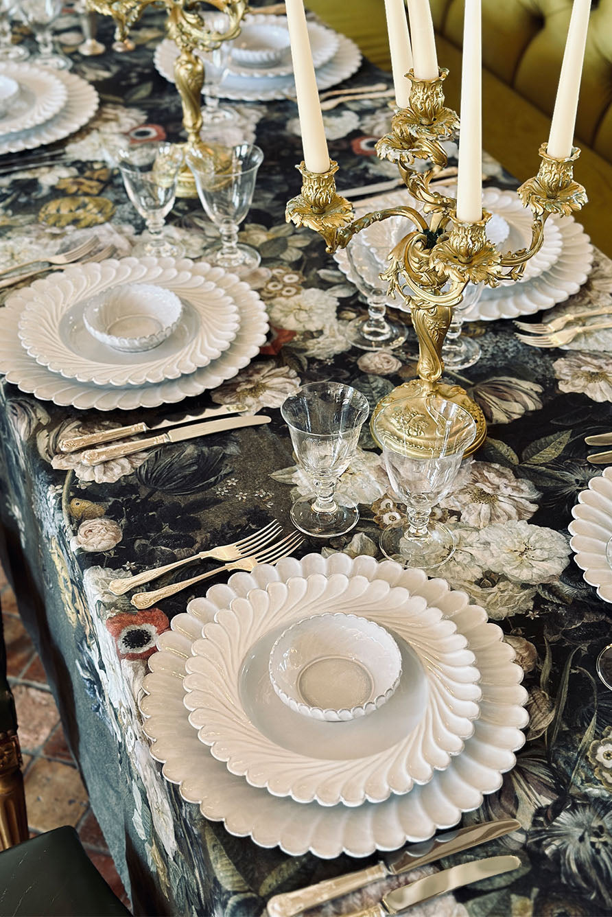 Peggy Scalloped Charger Plate by Astier de Villatte, 34cm