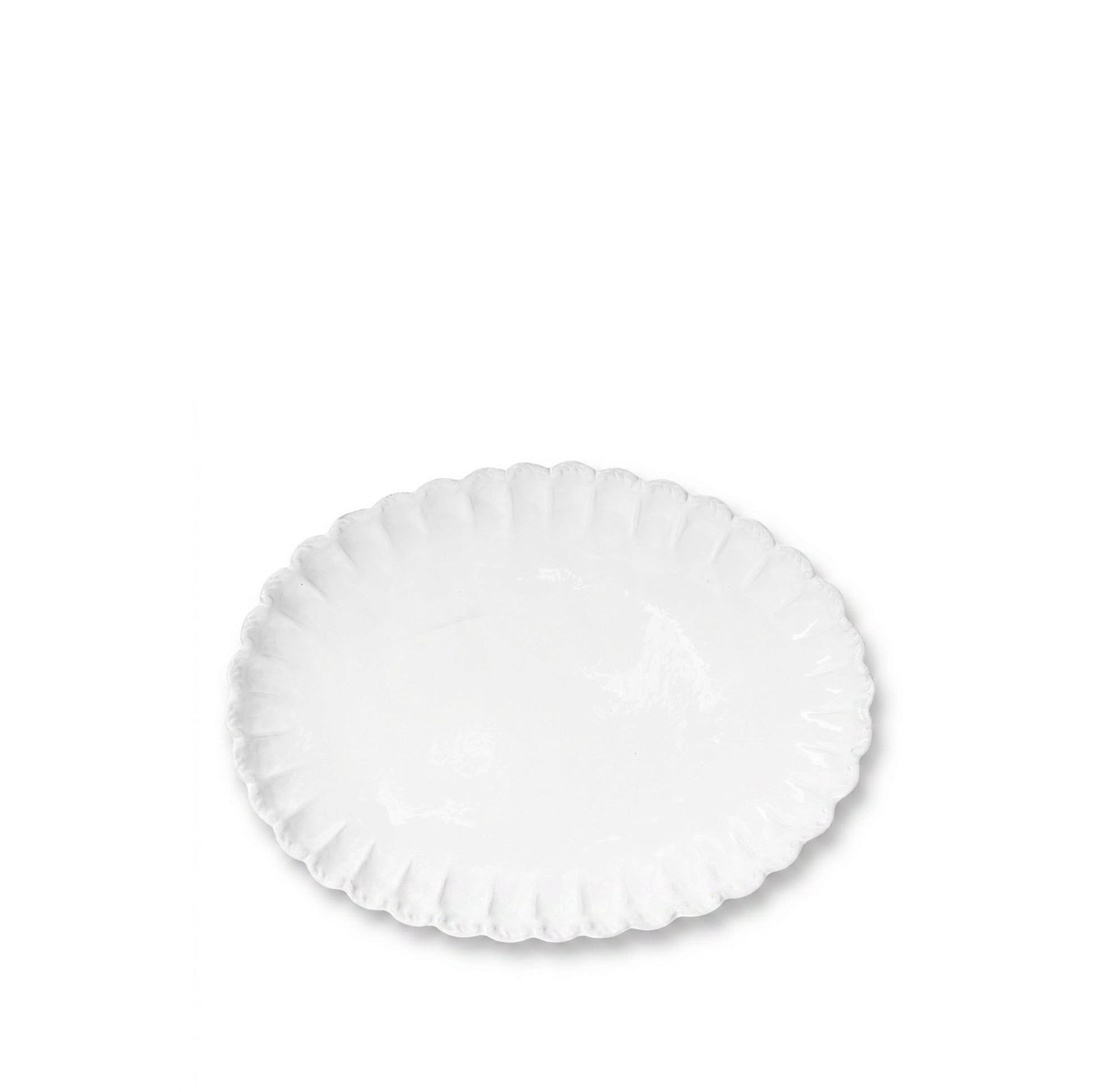Pepito Scalloped Oval Platter by Astier de Villatte, 32 x 23.5 x 25cm