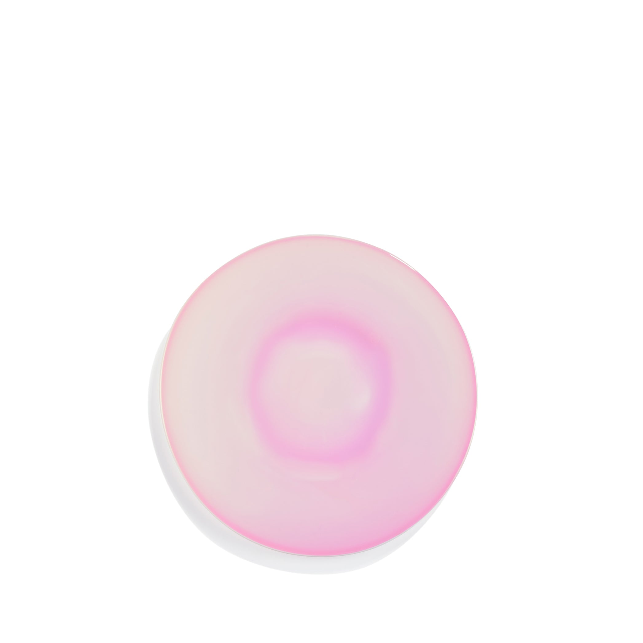 Handblown Glass Dinner Plate in Rose Pink, 24.5cm