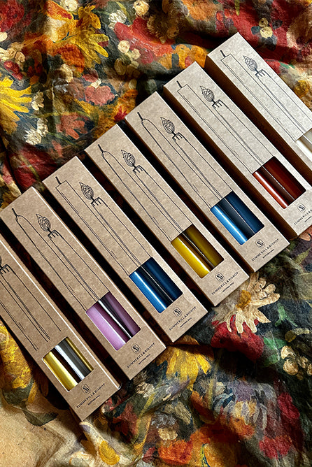 S&B Set of 2 Tapered Candles in Ivory, 25cm