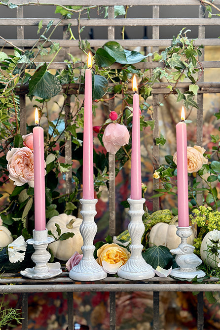 S&B Set of 2 Tapered Candles in Yellow, 25cm