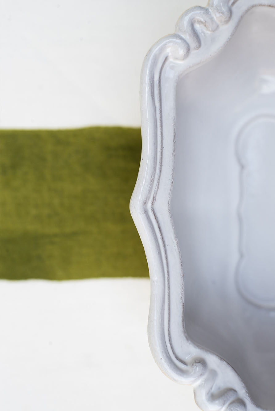 Regence Ceramic Square Salad Bowl by Astier de Villatte, 23cm