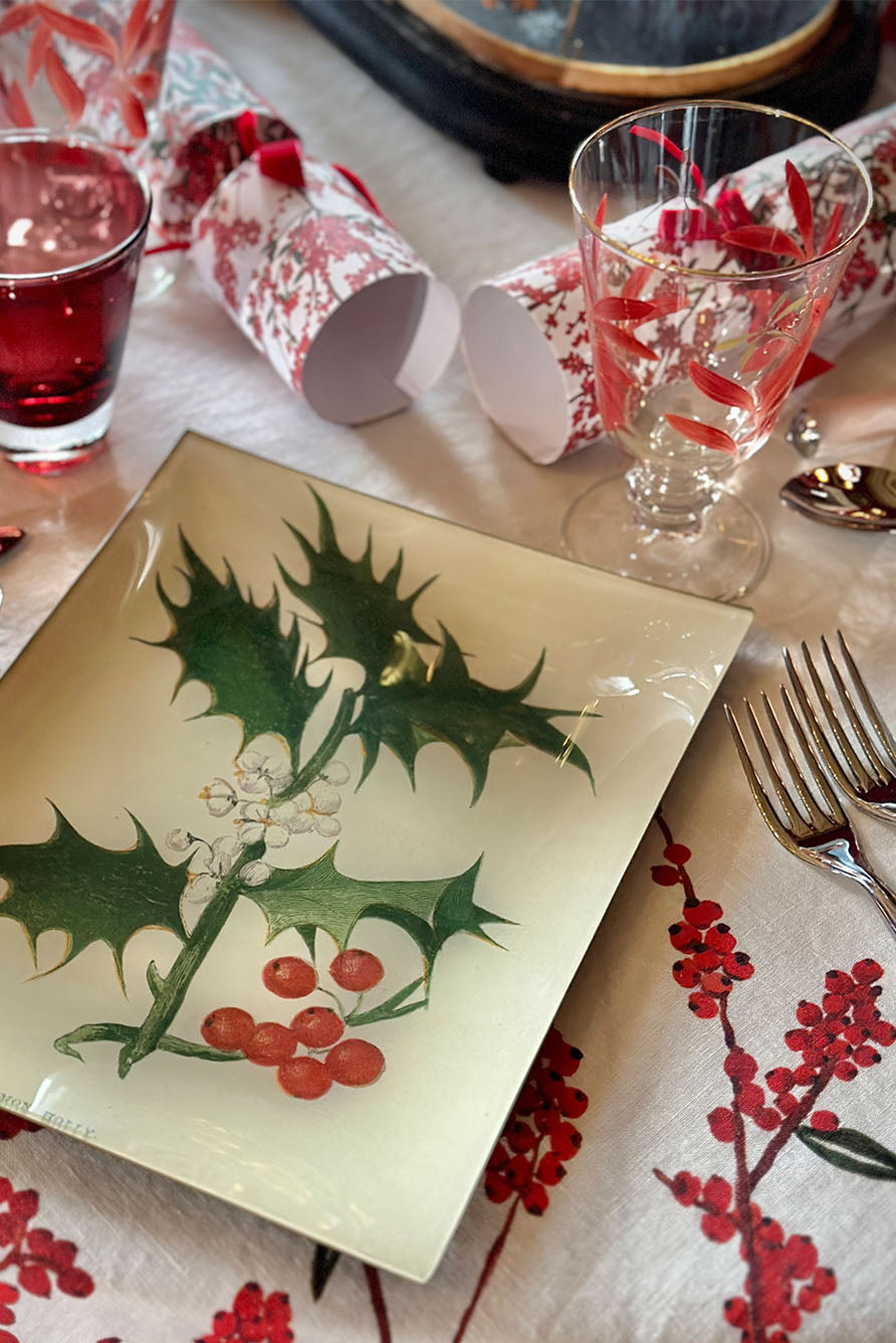 Olive Leaf Burgundy & Gold Dragonfly Wine Glass