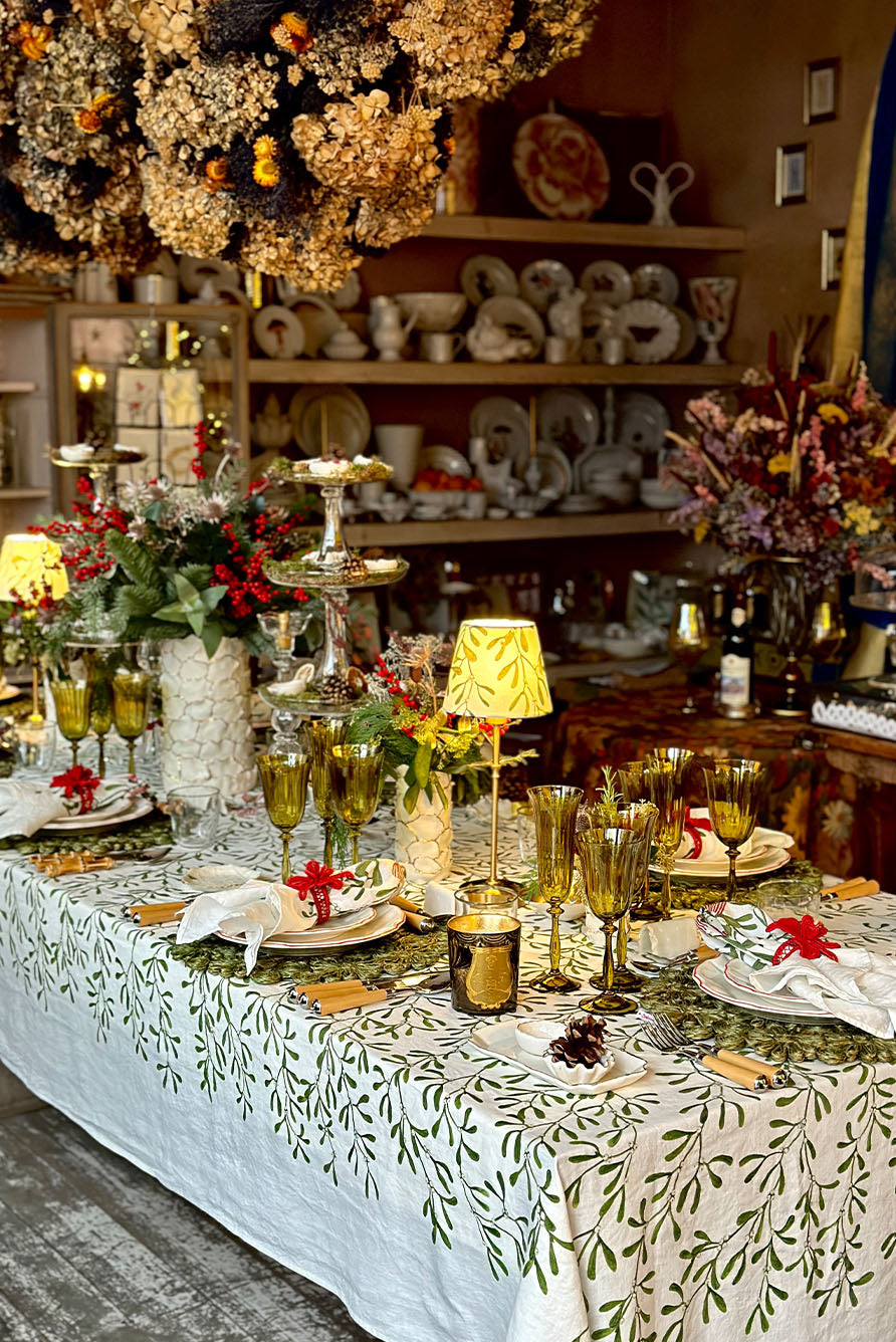 Italian White Porcelain Salad Bowl with a Red Rim, 32cm