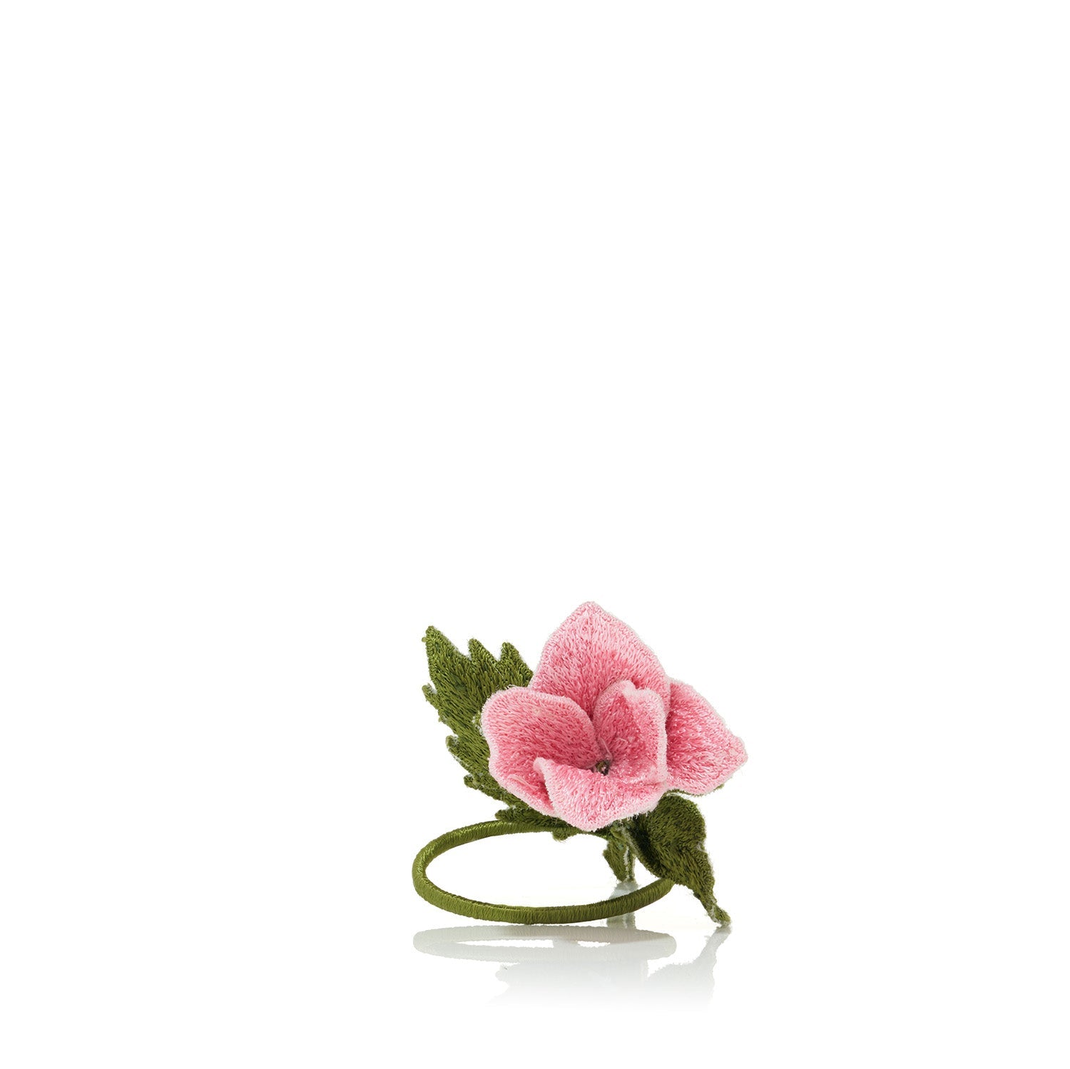 Rose Embroidered Napkin Ring
