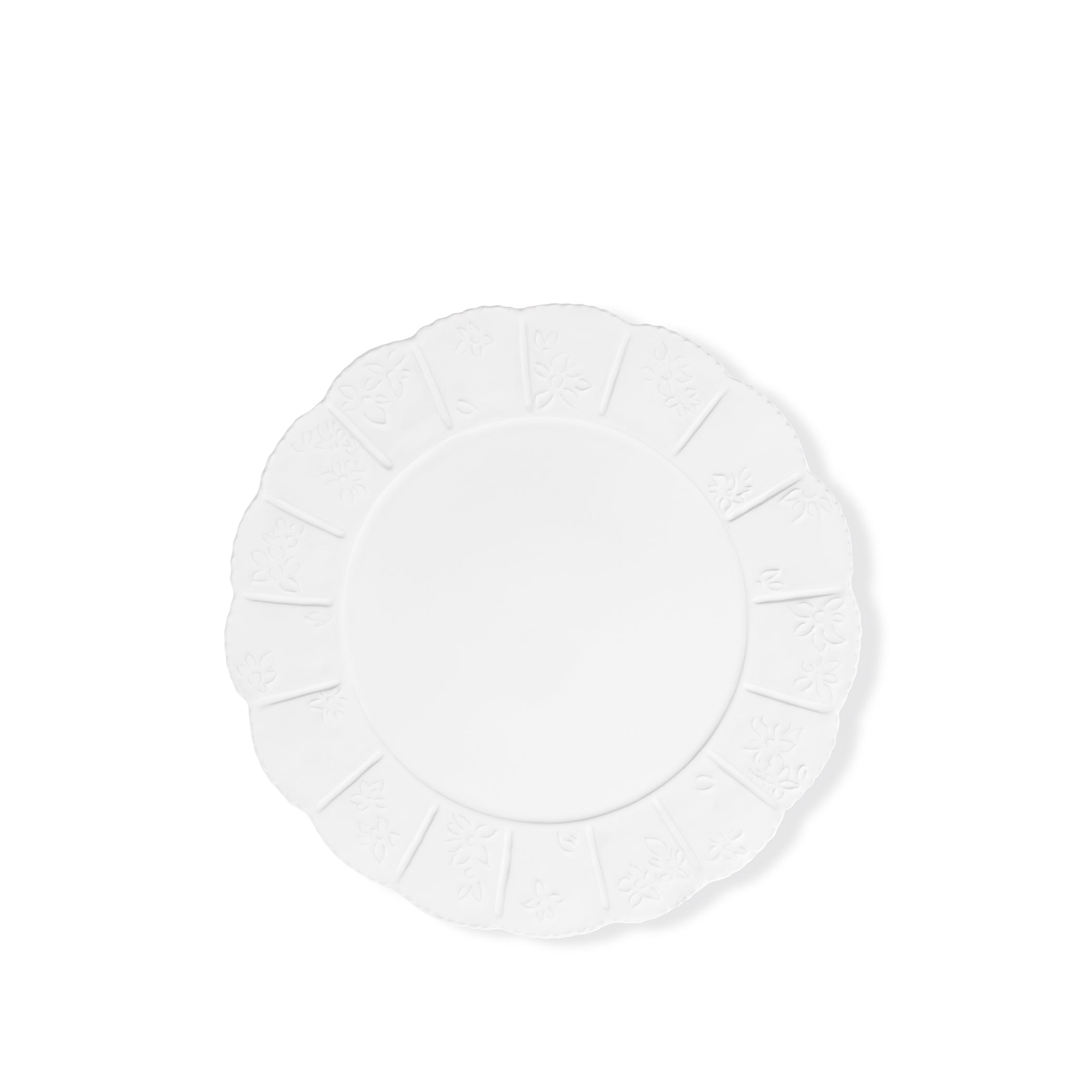 Bernadette's Falling Flower White Dinner Plate, 30cm