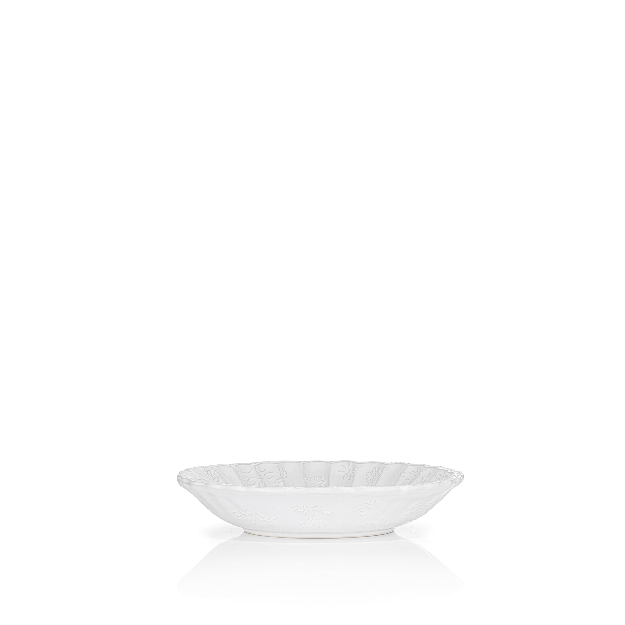 Bernadette's Falling Flower White Soup Bowl, 22cm