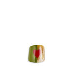 S&B Heart Green Lacquer & Horn Napkin Ring