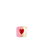 S&B Heart Pink Lacquer & Horn Napkin Ring