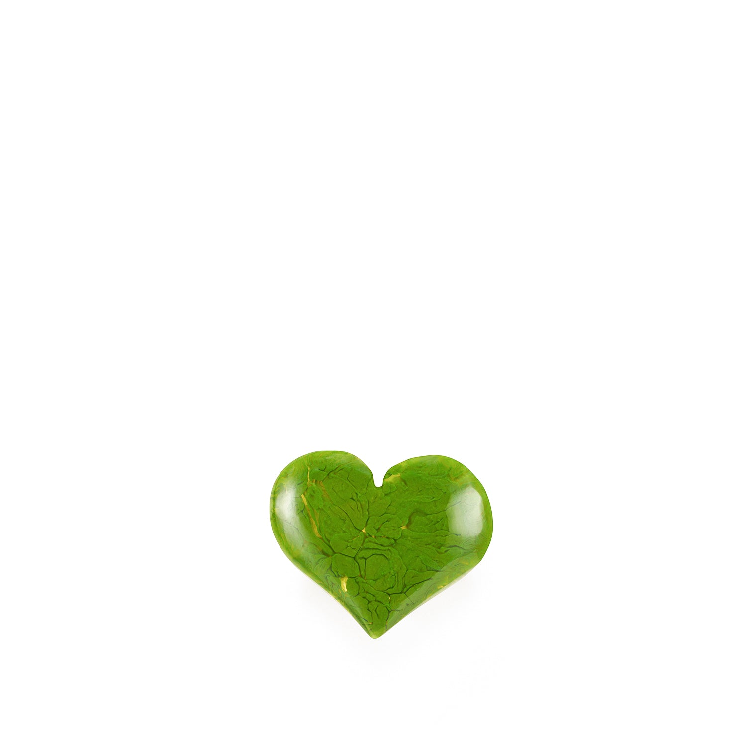 S&B Heart Avocado Green Resin Napkin Ring