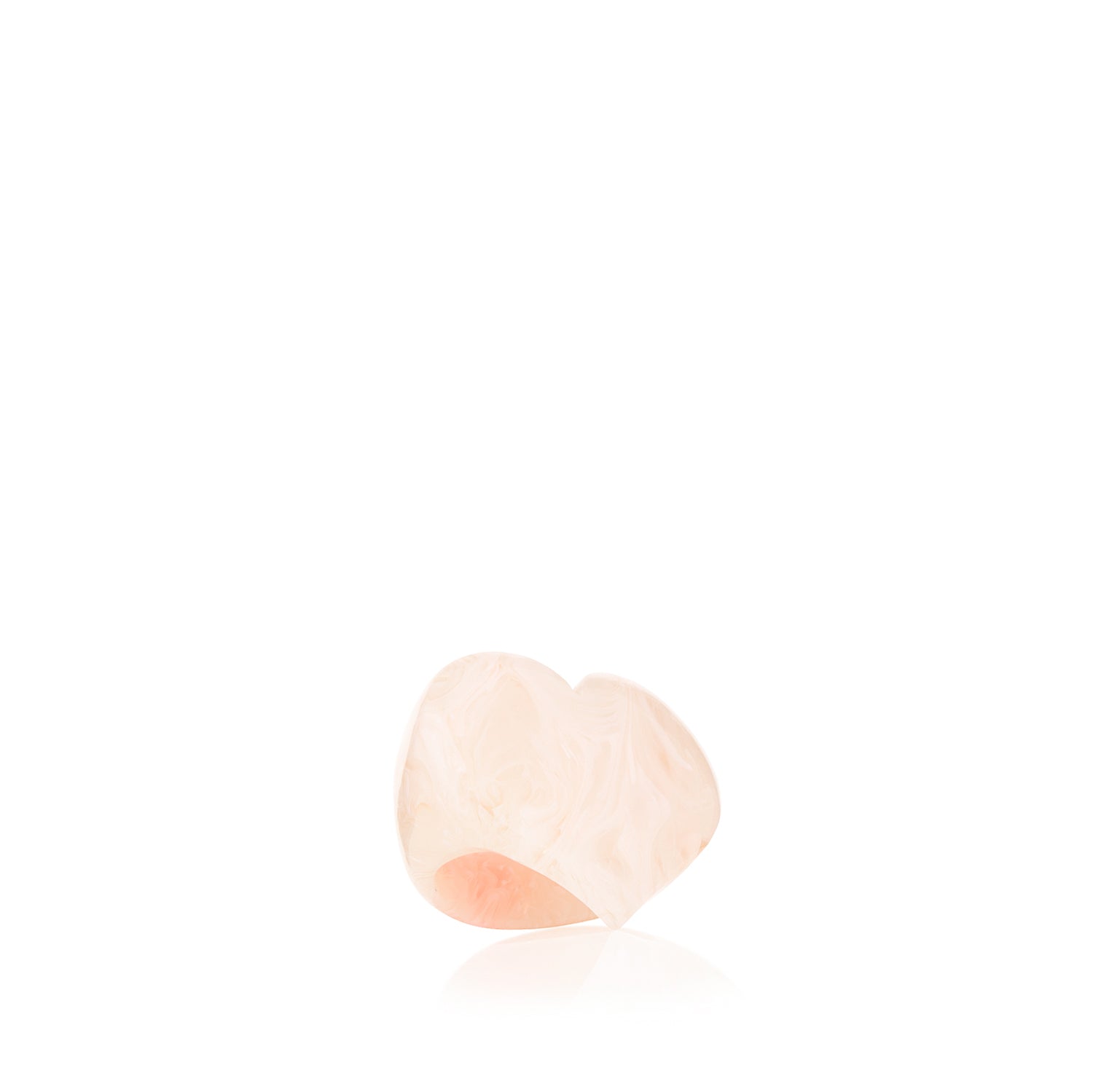 S&B Heart Rose Pink Resin Napkin Ring