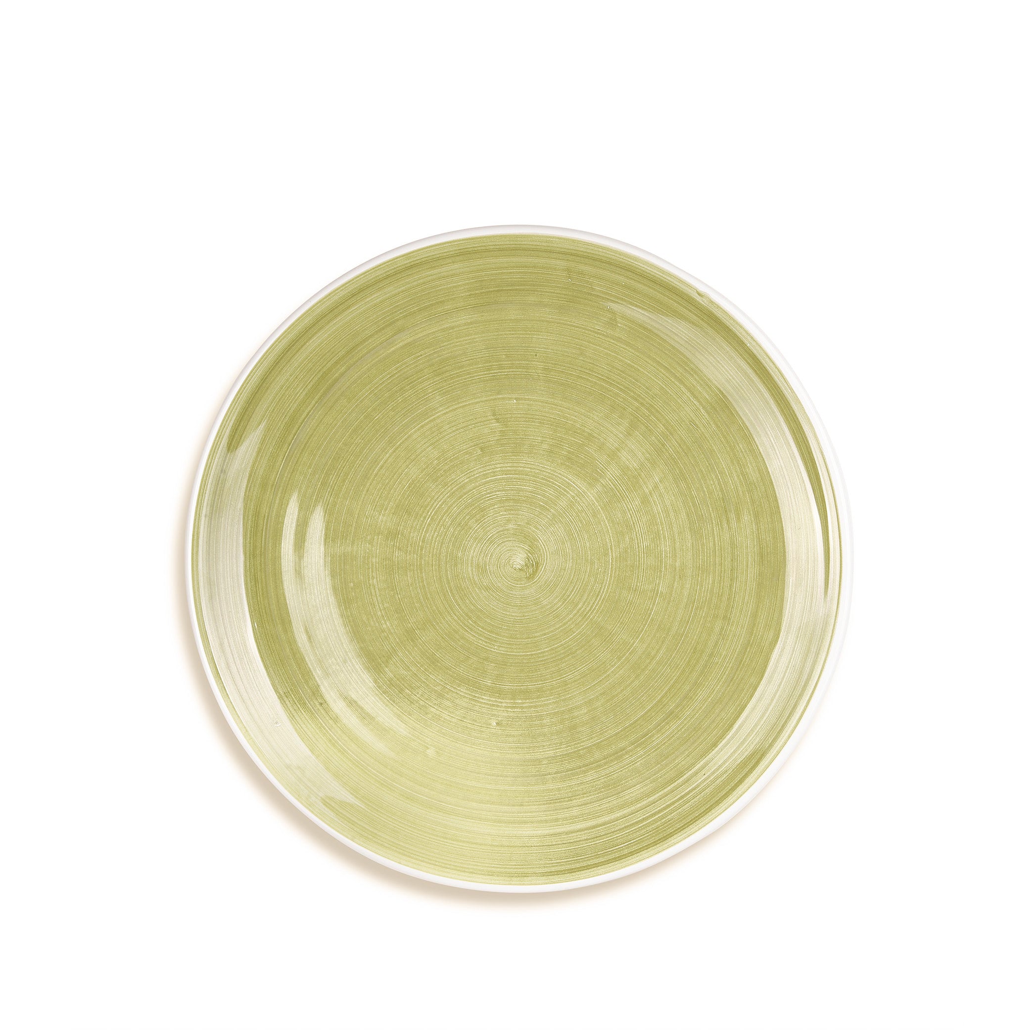 S&B 'Brushed' Ceramic Dinner Plate in Season Green, 28cm