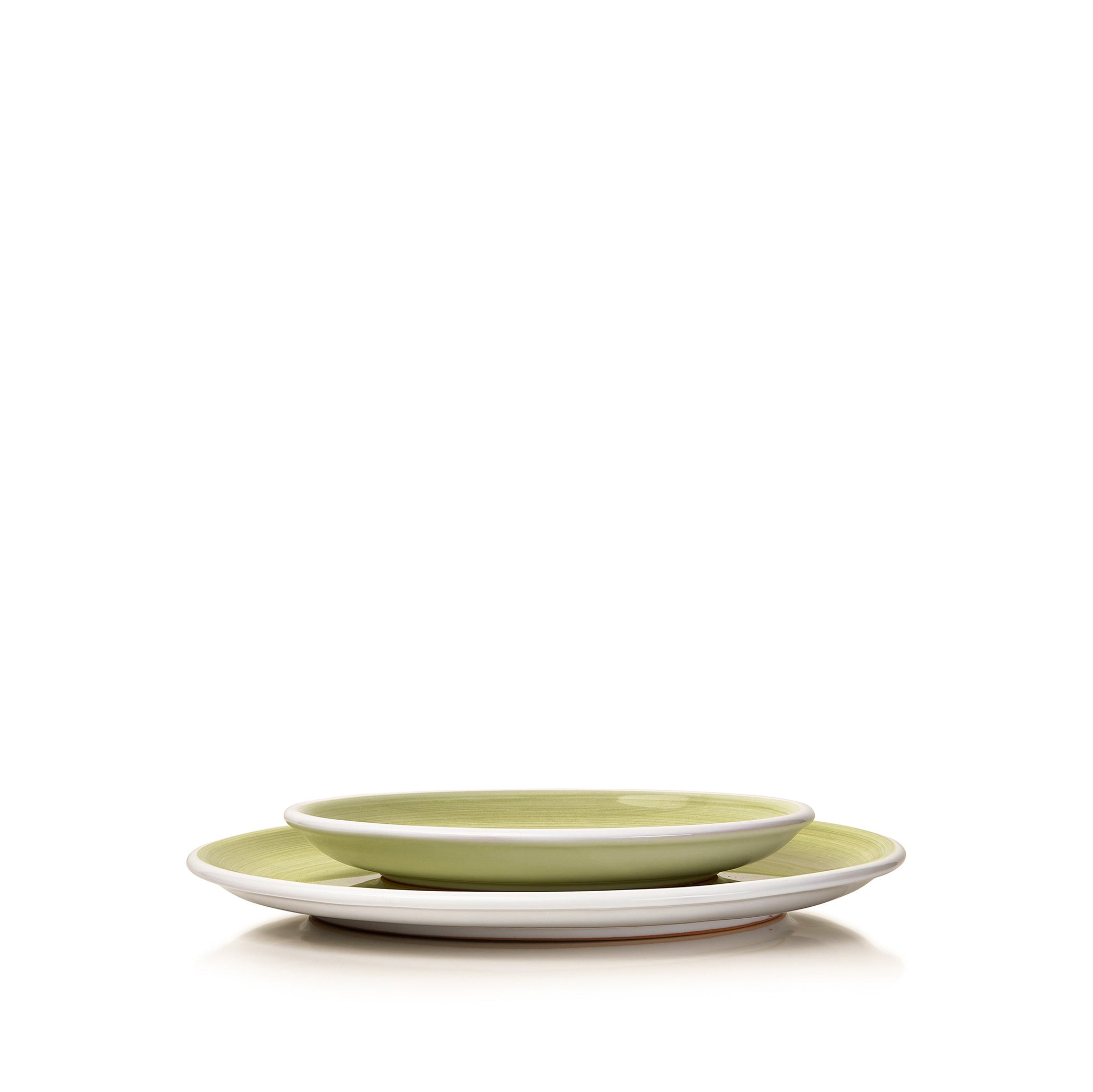 S&B 'Brushed' Ceramic Dinner Plate in Season Green, 28cm
