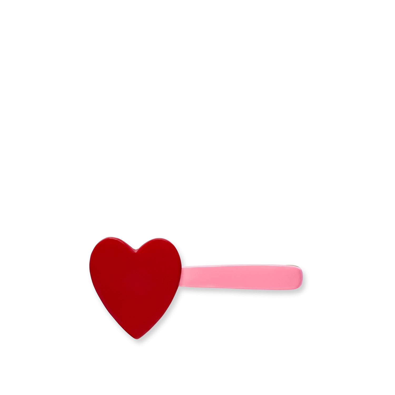 S&B Red Heart Pink Napkin Clip