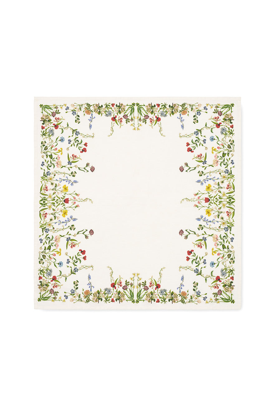 S&B x John Derian 'Botanical Wildflower' Linen Napkin, 50x50cm