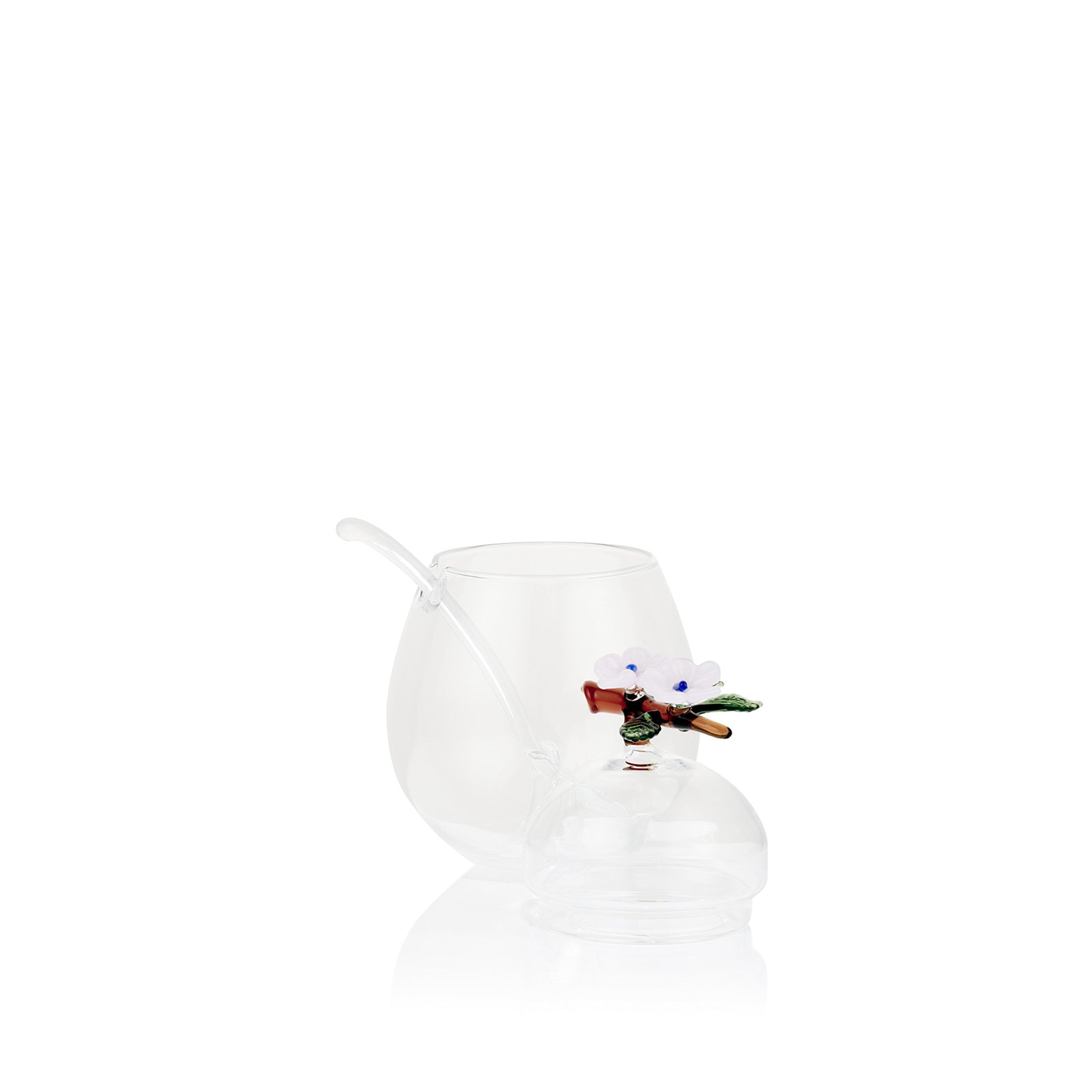 S&B x Casarialto 'Blossom' Handblown Glass Sugar Bowl & Spoon