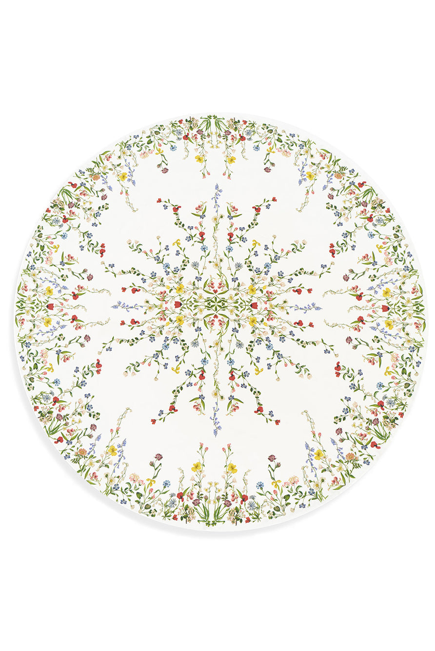 S&B x John Derian 'Botanical Wildflower' Round Linen Tablecloth, 260cm