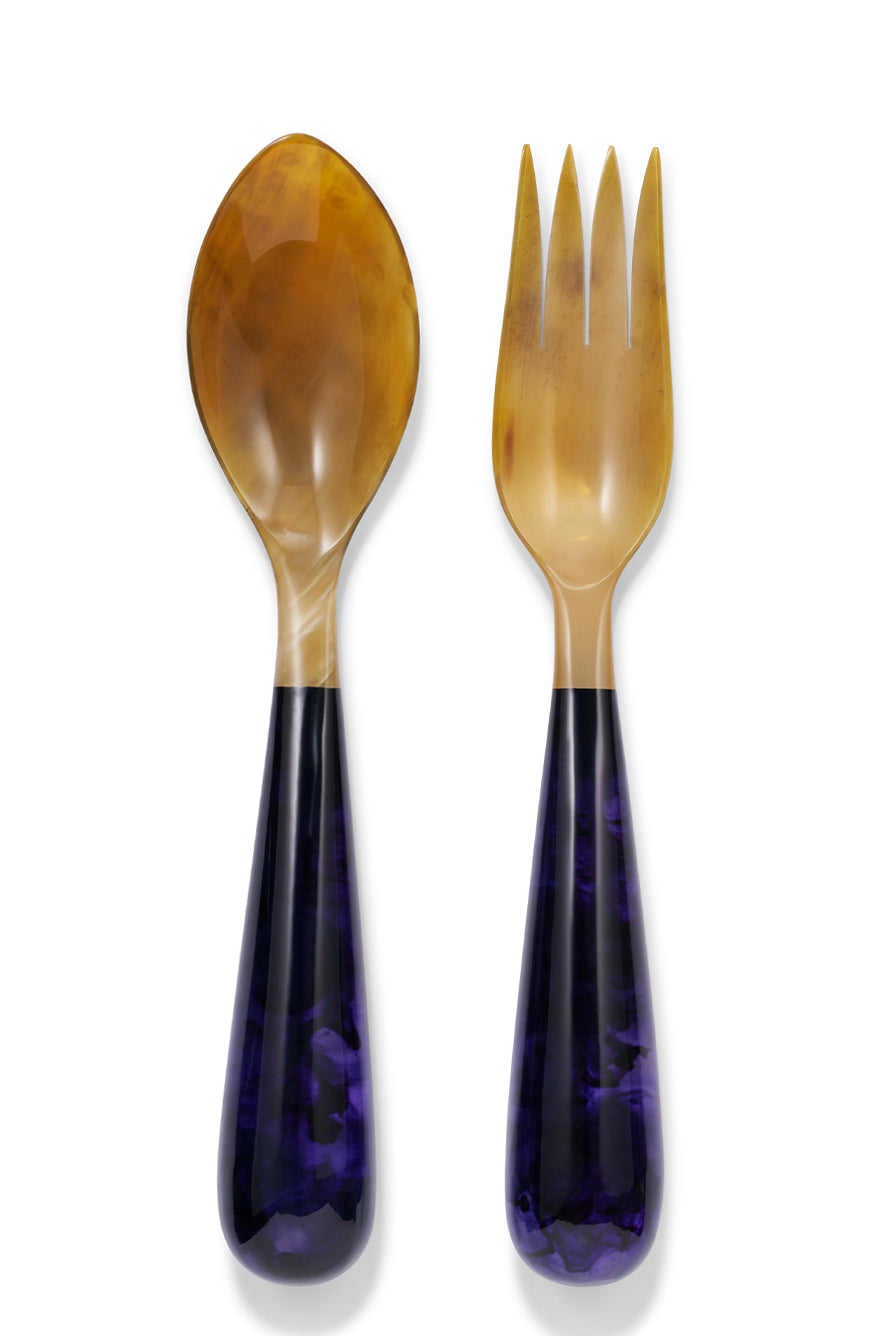 Pair of Resin Salad Servers in Lilac, 33cm