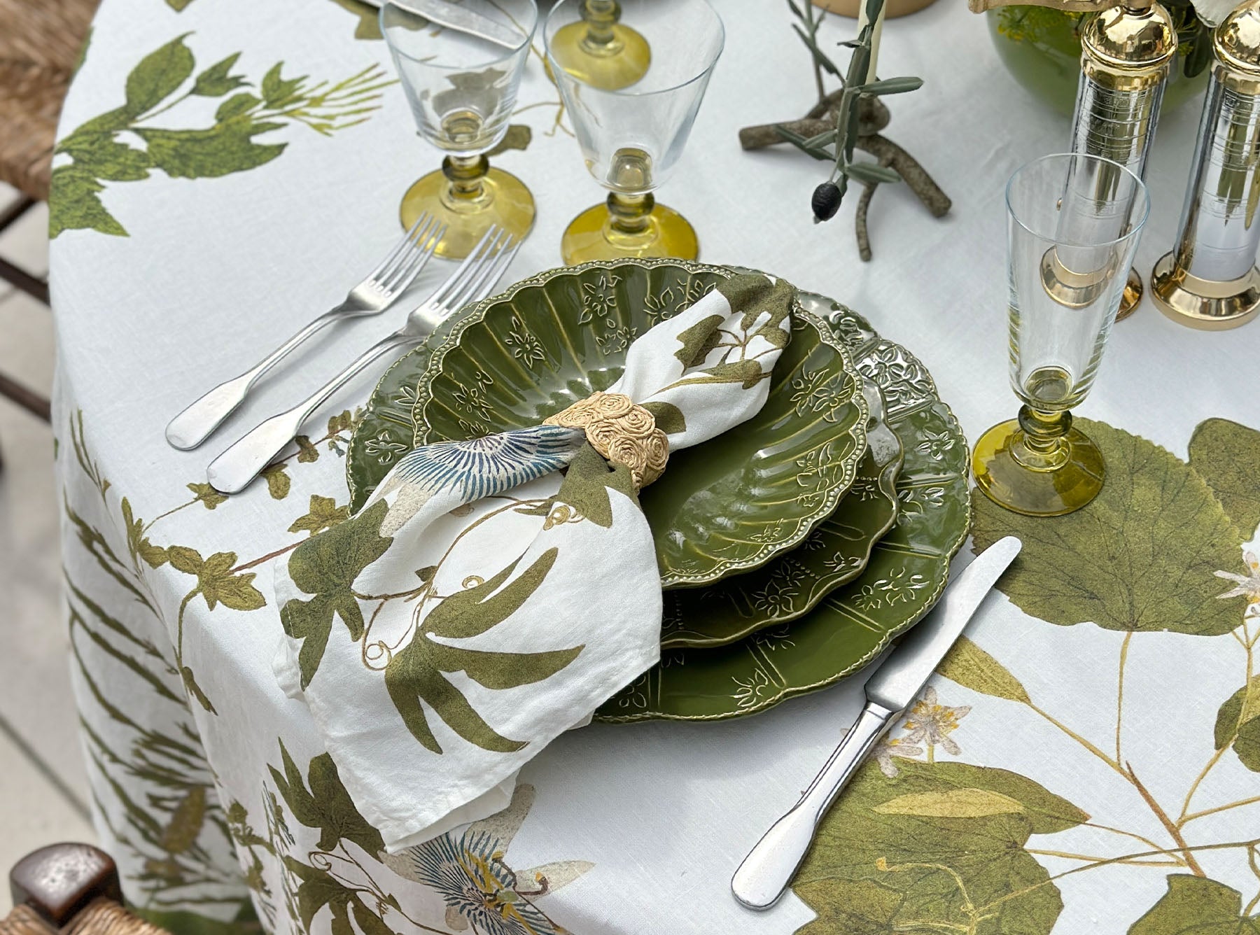 'Samira' Handwoven Straw Effect Napkin Ring