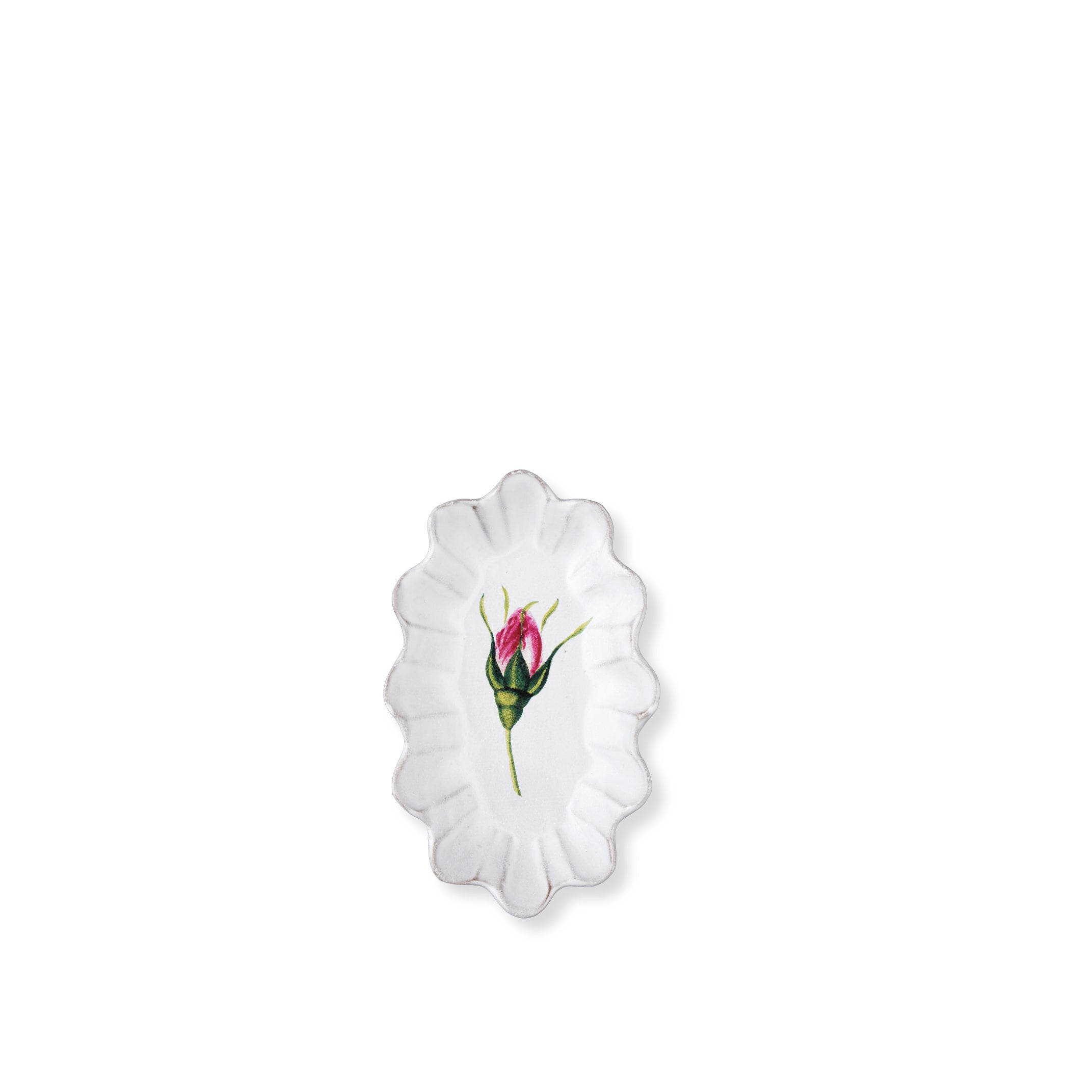 Scalloped Bouton de Rose Trinket by Astier de Villatte, 15cm