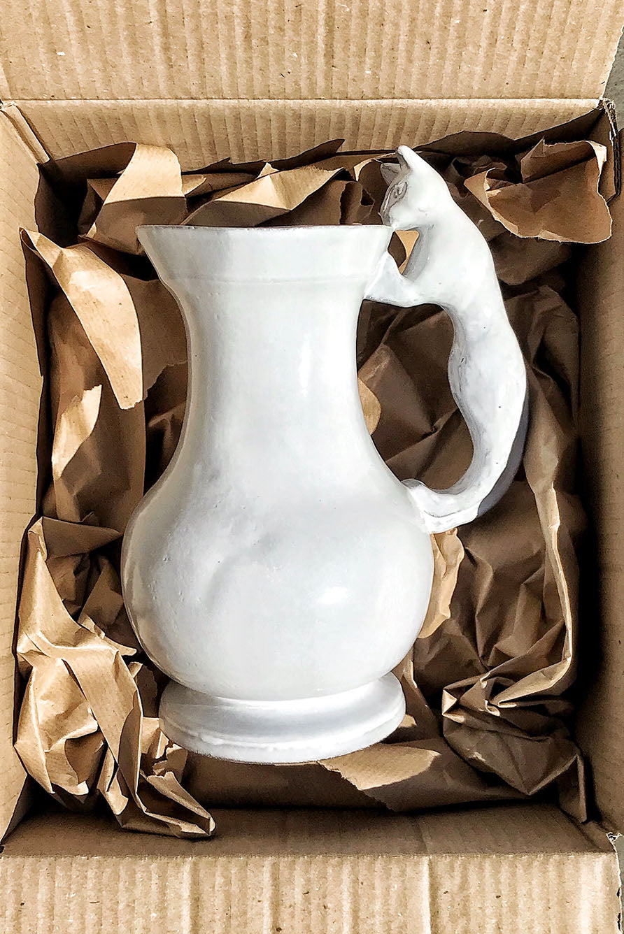 Setsuko Cat Vase by Astier de Villatte, 22.5cm