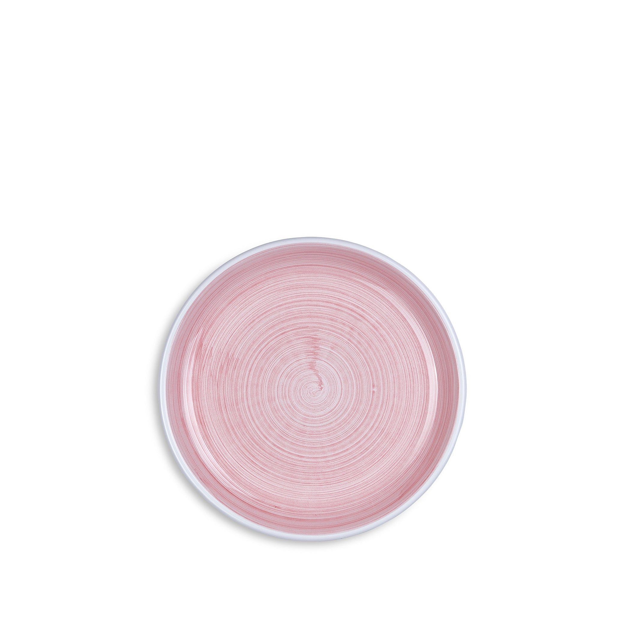 S&B 'Brushed' Ceramic Side Plate in Pastel Pink, 21cm