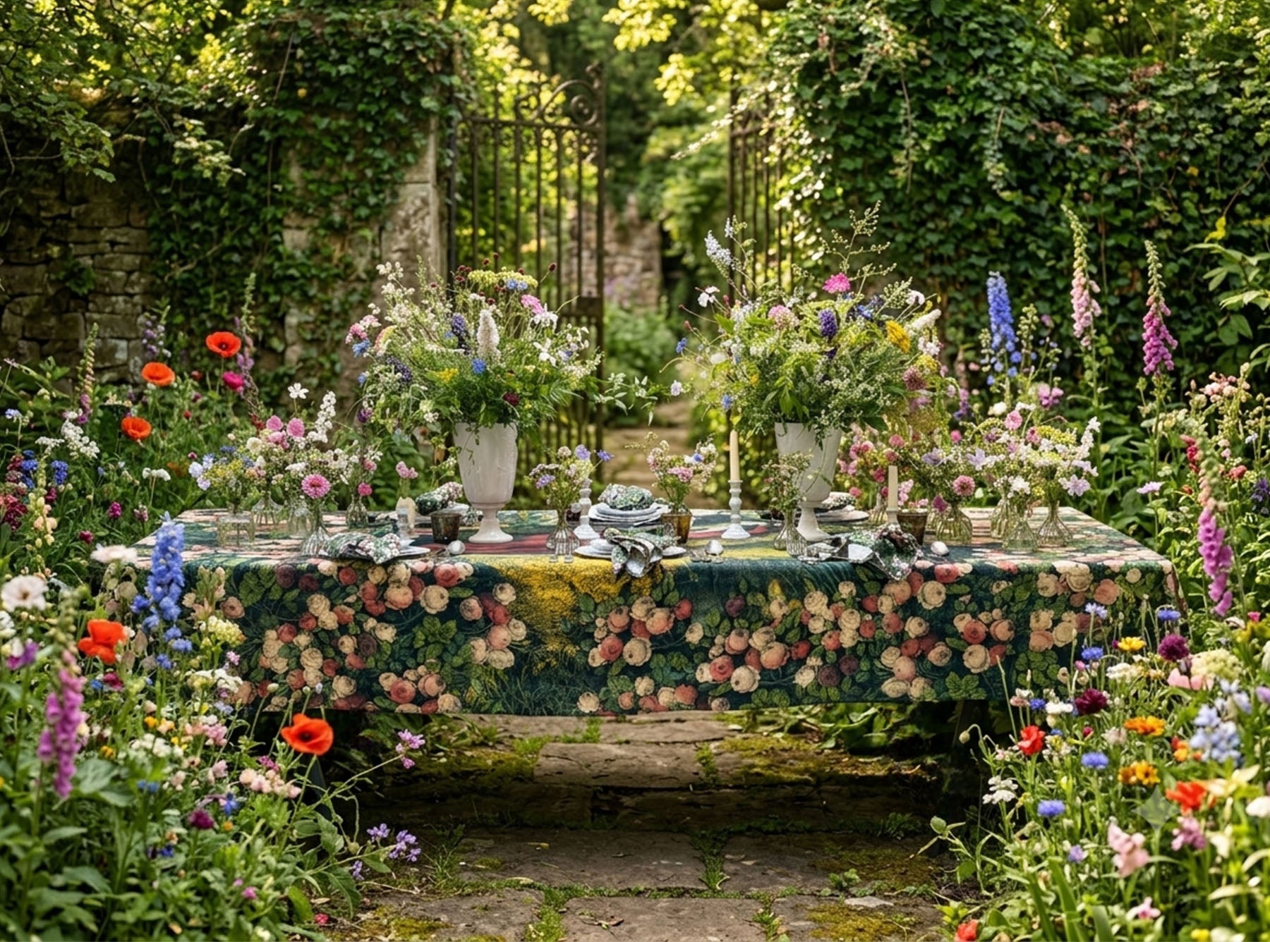 S&B x John Derian 'Sleeping Beauty' Linen Tablecloth