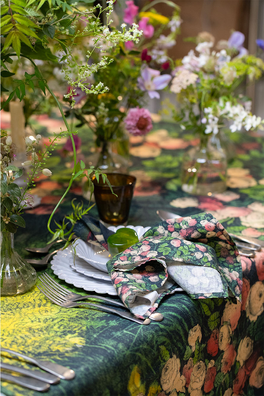 S&B x John Derian 'Sleeping Beauty' Linen Tablecloth